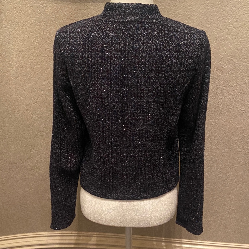 Sale! White House Black Market Stylishly Embellished Navy Tweed Blazer. Size S - Picture 9 of 16